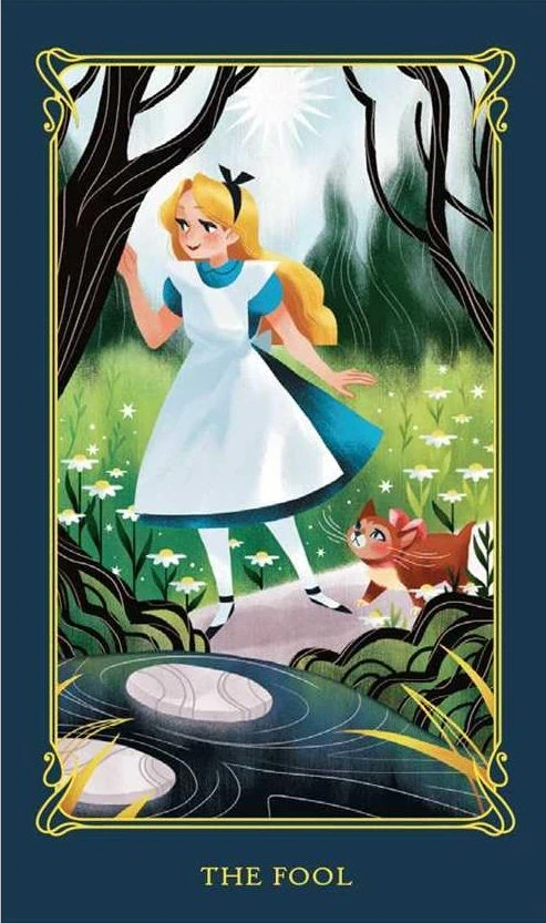 Alice in Wonderland Tiny Tarot in Tin