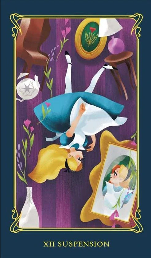 Alice in Wonderland Tiny Tarot in Tin