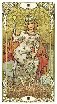Golden Art Nouveau Tarot Cards