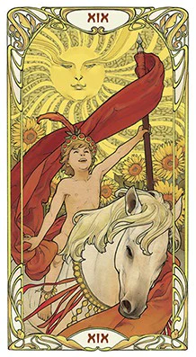Golden Art Nouveau Tarot Cards