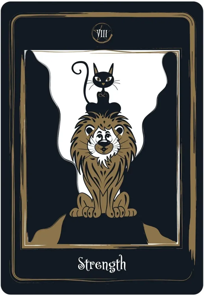 Golden Black Cat Tarot Cards