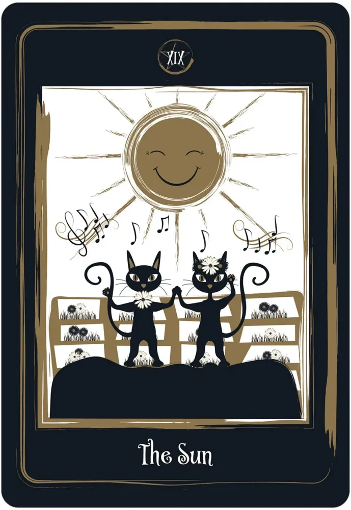 Golden Black Cat Tarot Cards